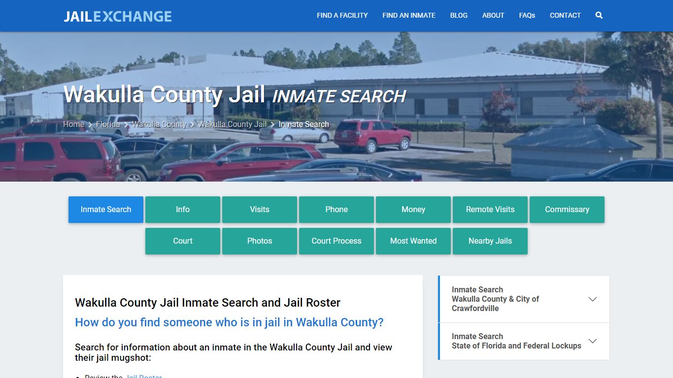 Inmate Search: Roster & Mugshots - Wakulla County Jail, FL