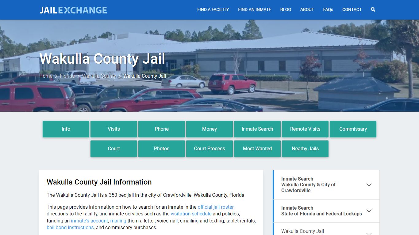 Wakulla County Jail, FL Inmate Search, Information